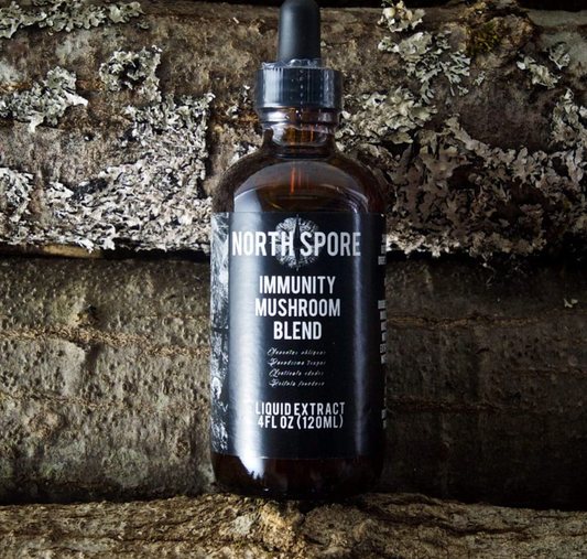 Our Immunity Mushroom Blend tincture features Chaga, Reishi, Maitake, and Shiitake -- four of the most well-researched and scientifically supported immune boosting mushrooms with a long history of use for immunity support.